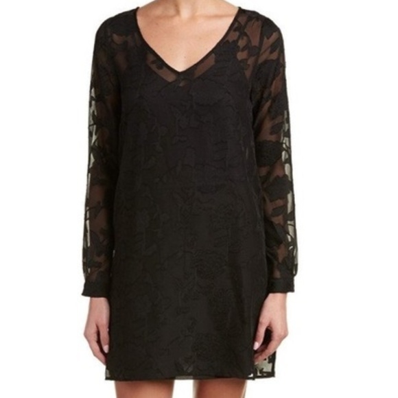 Jack By BB Dakota Black Floral Flower Dress Medium - Picture 4 of 4